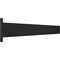 Ekena Millwork 2 1/2"W x 20"D Countertop Island Steel Heavy Duty Bracket w/ Flange, Powder Coated Black BKTM02X20IBPBL - alternate 6